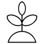 Growing Plant Black Outline free icon for commercial use