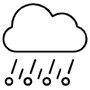 Hail And Winter Cloud Outline icon