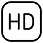 Hd Quality Video Sign Square Black Outline free icon for commercial use