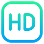 Hd Quality Video Sign Square Blue free icon for commercial use