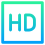 Hd Quality Video Sign Square Blue Lineal free icon for commercial use