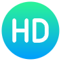 Hd Video Quality Format Circular Blue icon