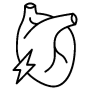 Heart Attack Or Heart Failure Outline icon