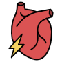 Heart Attack Or Heart Failure Red free icon for commercial use