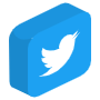 3d Twitter Blue Logo free icon for commercial use