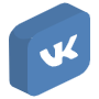 3d Vkontakte Blue Logo icon