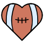 American Football And Heart free icon for commercial use