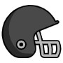 American Football Black Helmet free icon for commercial use