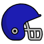 American Football Blue Helmet free icon for commercial use