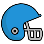 American Football Blue Helmet free icon for commercial use