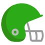 American Football Green Helmet free icon for commercial use