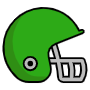 American Football Green Helmet free icon for commercial use