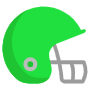 American Football Green safety Helmet free icon for commercial use