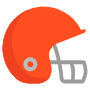 American Football Orange Helmet free icon for commercial use