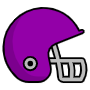 American Football Purple Helmet free icon for commercial use