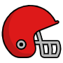 American Football Red Helmet free icon for commercial use