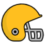American Football Yellow Helmet free icon for commercial use