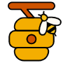 Beehive And Bee free icon for commercial use