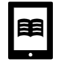 Black Ereader And Opened Ebook free icon for commercial use