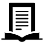 Black ereader Text And Opened Book free icon for commercial use