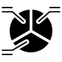 Black Pie Chart 3 Equal Slices And Statistics free icon for commercial use