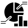 Black Pie Chart And Bar Chart free icon for commercial use