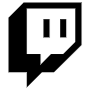 Black Twitch Logo Symbol icon