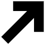 Black Up Right Arrow free icon for commercial use