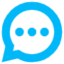 Blue Chat Message Bubble free icon for commercial use