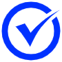 Blue Check Mark Circular Approval free icon for commercial use