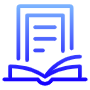 Blue Ereader Text Lines And Opened Book Outline free icon for commercial use