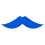 Blue Mustache free icon for commercial use