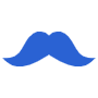 Blue Mustache free icon for commercial use