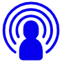Blue Podcaster Voice Stream free icon for commercial use