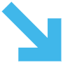 Blue Right down Arrow free icon for commercial use