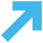 Blue Up Right Arrow free icon for commercial use