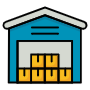 Blue Warehouse Storage And Boxes free icon for commercial use