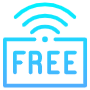 Blue Wifi Free Connection free icon for commercial use