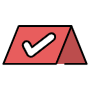 Booked Reserved Red Check Mark free icon for commercial use