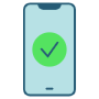 Booking Smartphone And Green Check Mark icon
