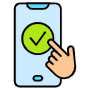 Booking Smartphone Hand Click icon