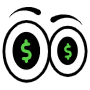 Cartoon Dollar Eyes free icon for commercial use