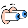 Cartoon Eyes Popping Out free icon for commercial use