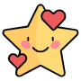 Cartoon Star Emoji In Love icon