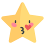 Cartoon Star Lovely Kiss Emoji icon
