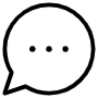 Chat Speech Bubble Black Outline free icon for commercial use