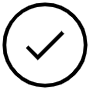 Check Mark Circular Lineal free icon for commercial use