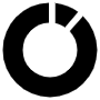 Circular Black Pie Chart 15 Percent free icon for commercial use