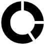 Circular Black Pie Chart 3 Slices free icon for commercial use