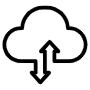 Cloud Data Transfer Arrows free icon for commercial use